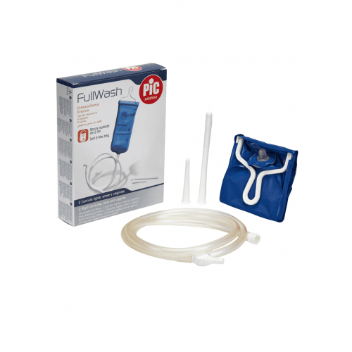 Reusable home enema kit with silicone tubing, fluid bag, and nozzle for natural colon cleansing and detox support.